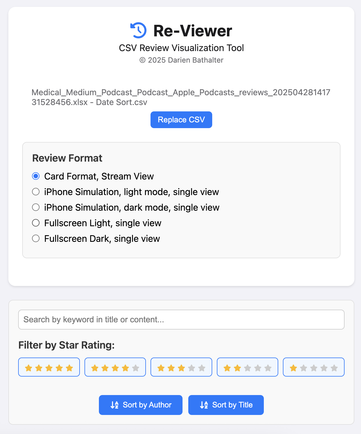 Re-Viewer Analytics Dashboard